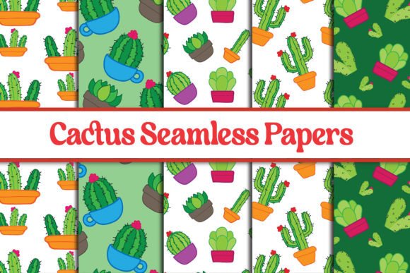 5 Floral Cactus Seamless Pattern Digital Review