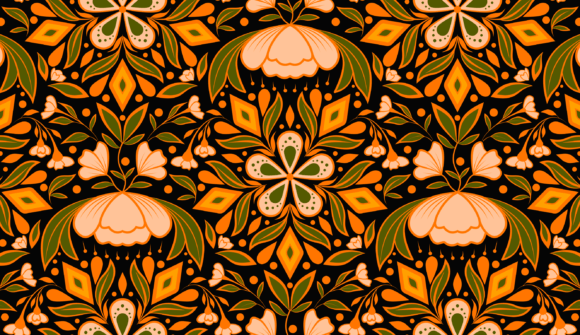 Bright Floral: A Designer's Take on This Peach-and-Green Pattern