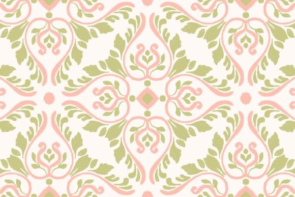 Colorful Ikat Abstract Floral Pattern Review