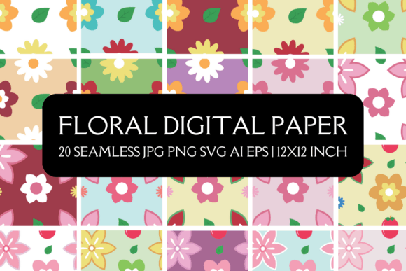 Floral Digital Papers Review for Embroidery Projects