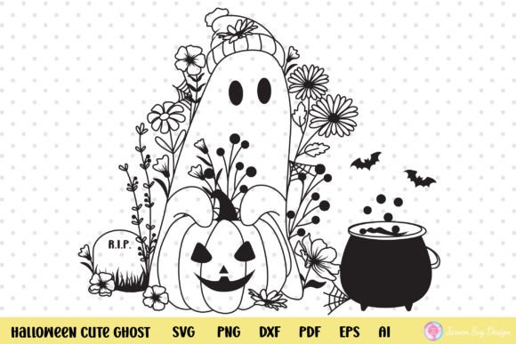 Halloween Cute Ghost Svg, Spooky Ghost Review