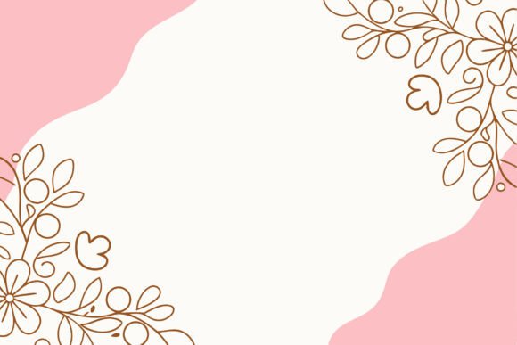 Hand-Painted Floral Line Art Background