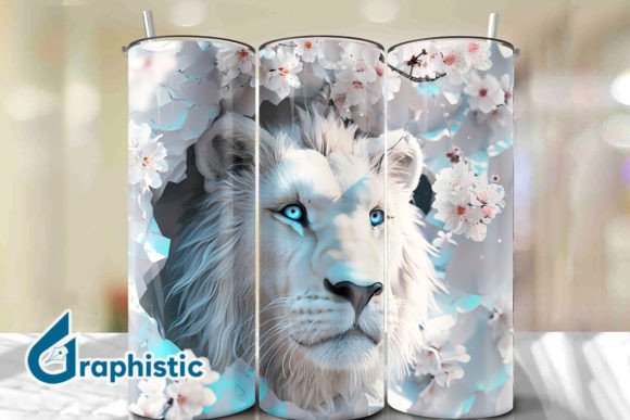 Lion Floral Break Through Tumbler PNG25 Review