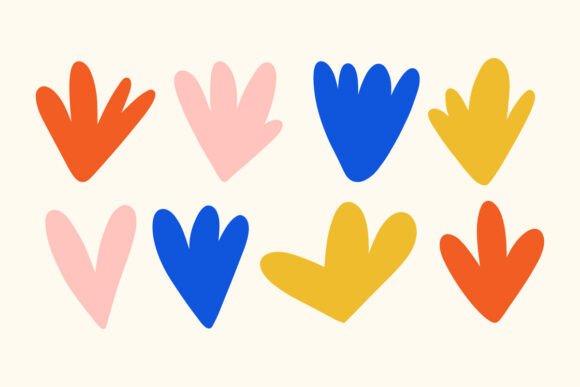 Set of Hand Drawn Floral Silhouettes