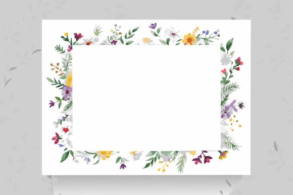 Watercolor Floral Frame with Wildflowers Review